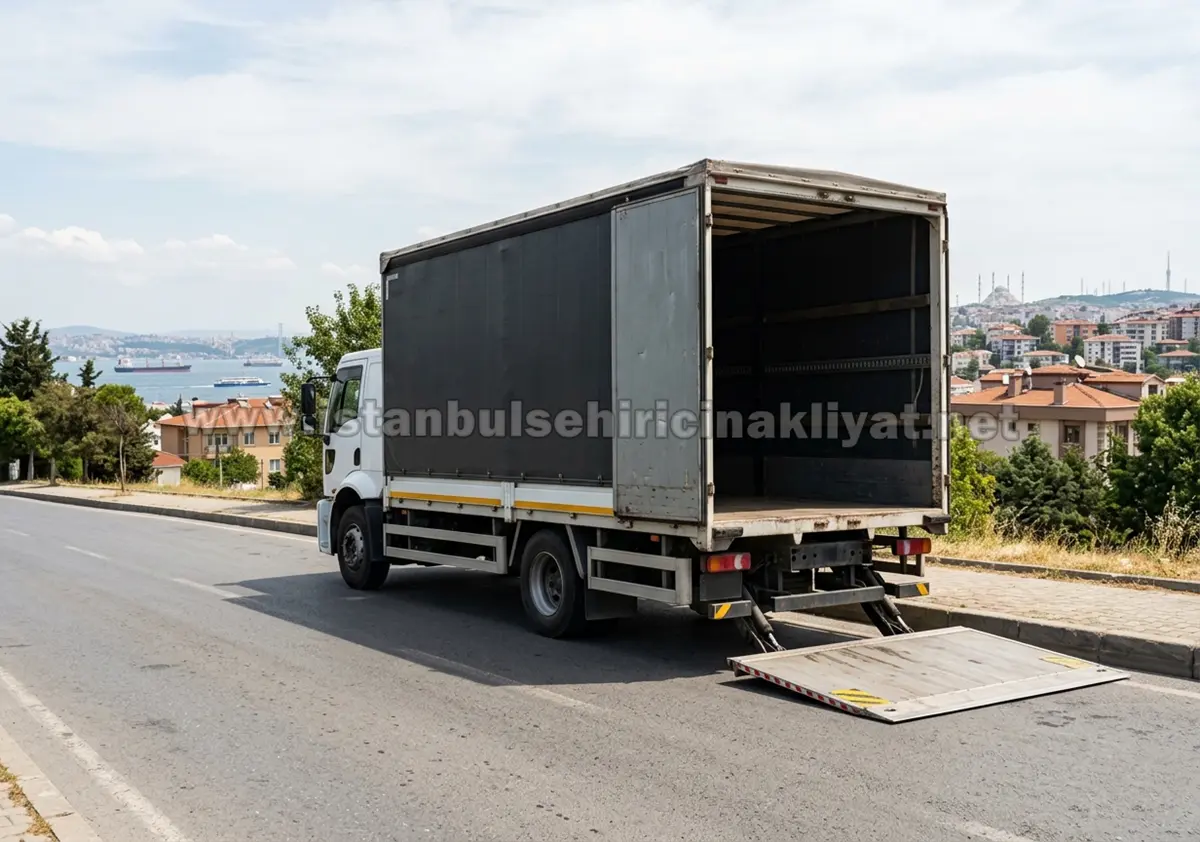 Liftli nakliye kamyonet ve kamyon araçları