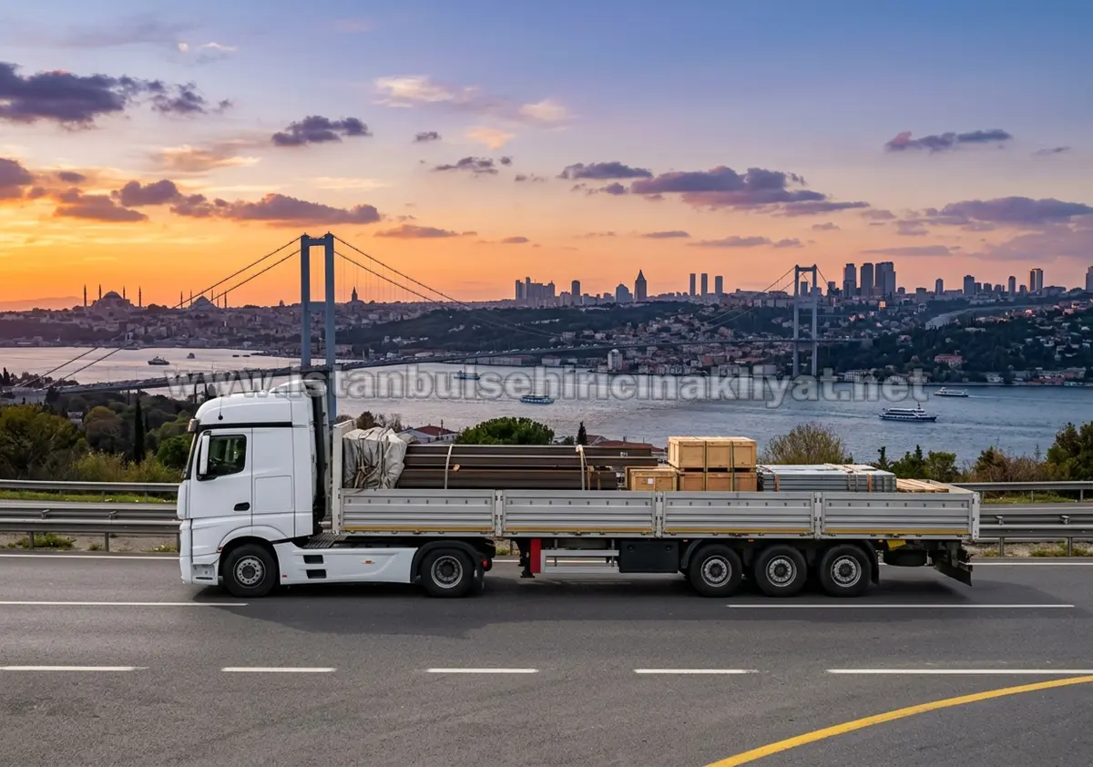 Büyük açık kasa tır nakliye aracı